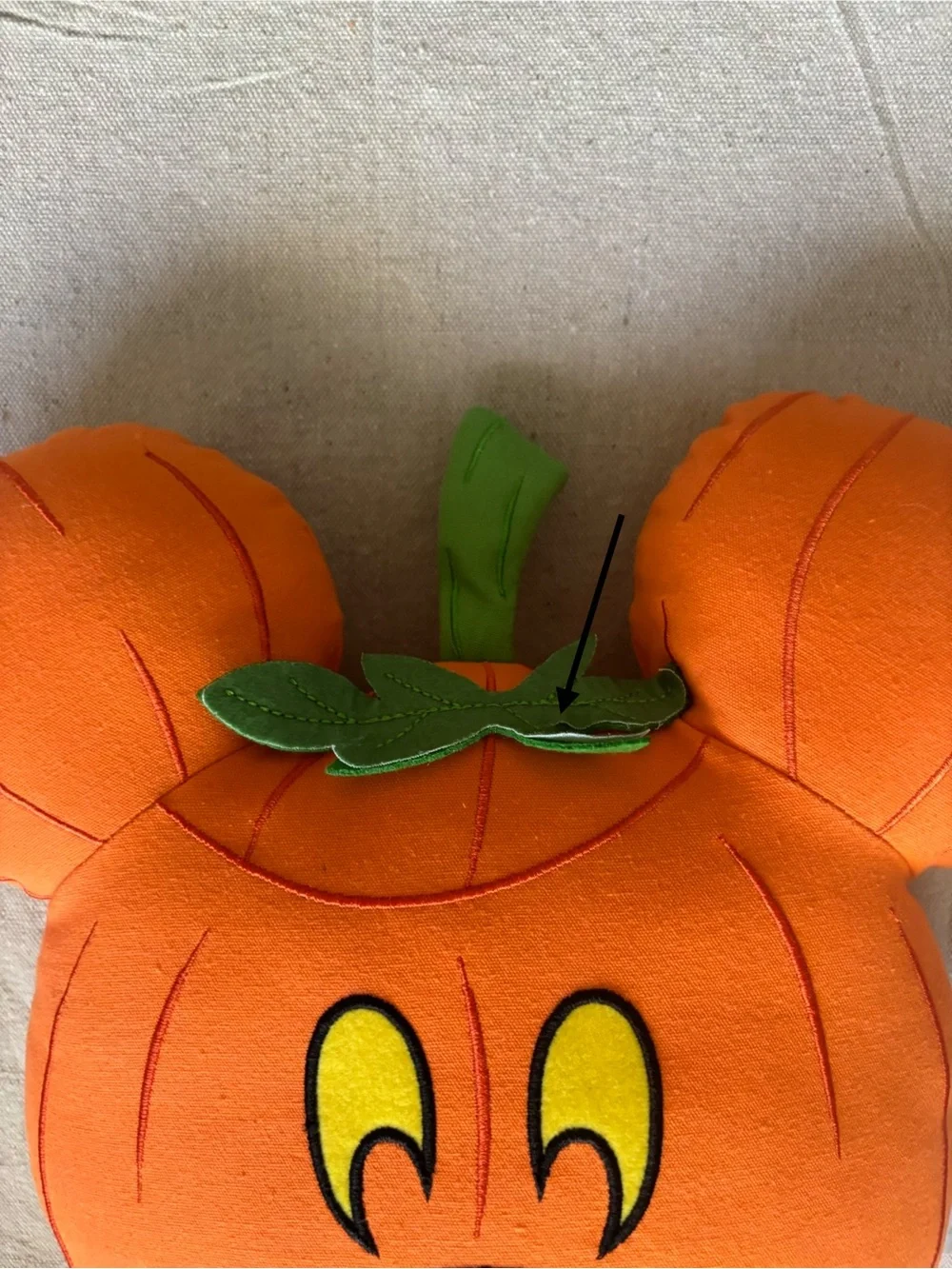 Disney Parks Halloween Mickey Pumpkin Pillow Jack-O-Lantern Plush 2022